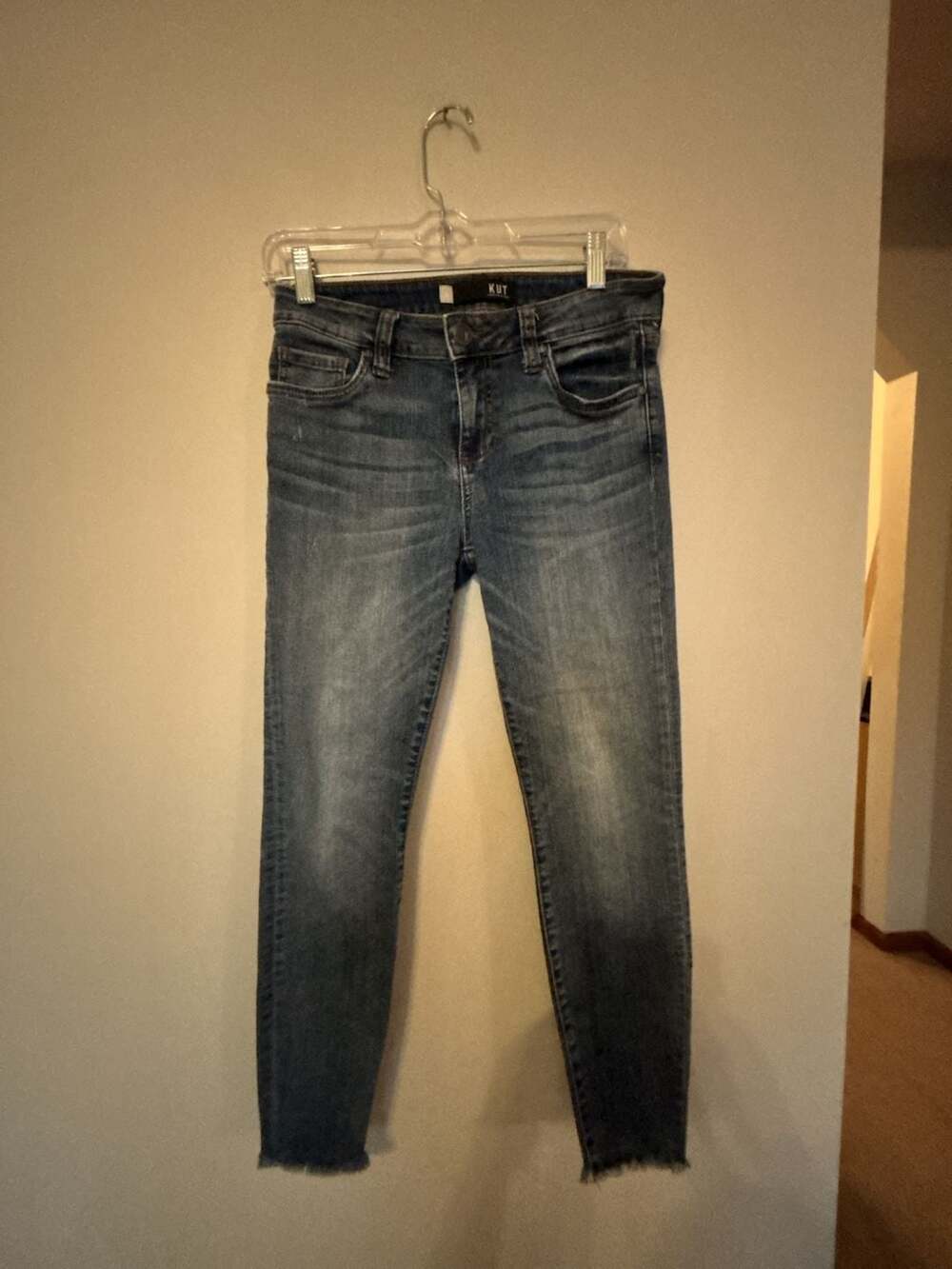 Kut From The Kloth Victoria Ankle Skinny Stretch Jeans Size 4 Blue Denim